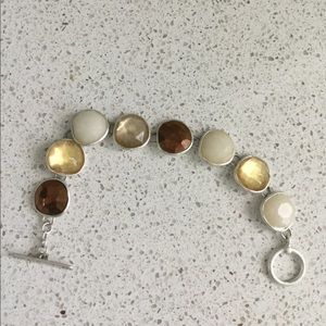 Sigrid Olsen silver tone toggle closure bracelet